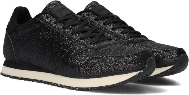 Woden Glitter Lage Sneakers voor Dames Black Dames