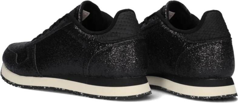 Woden Glitter Lage Sneakers voor Dames Black Dames