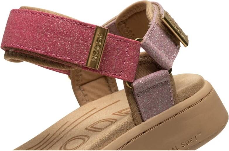 Woden Glitter Sandalen Multicolor Dames