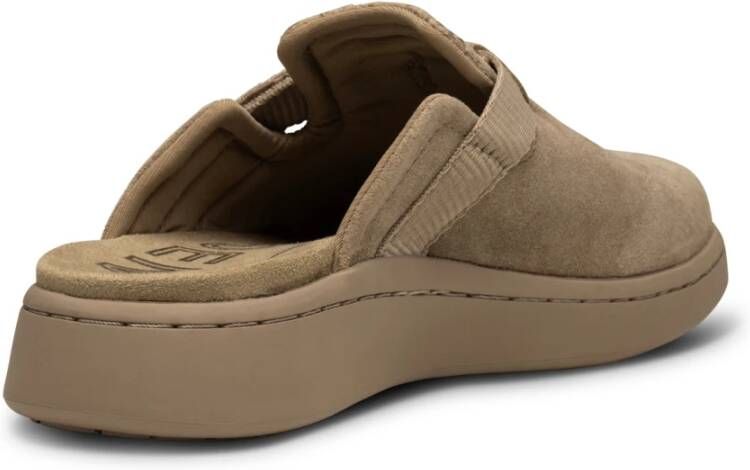 Woden Klassieke Suede Klomp Beige Dames