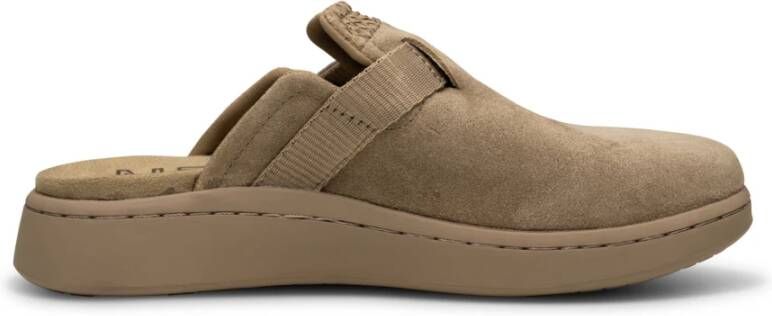 Woden Klassieke Suede Klomp Beige Dames