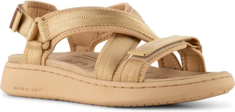 Woden Line Cross Beige Dames