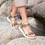 Woden M klittenbandslijn sandalen Groen Dames - Thumbnail 14