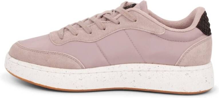 Woden May Sneaker met Visleer Details Pink Dames