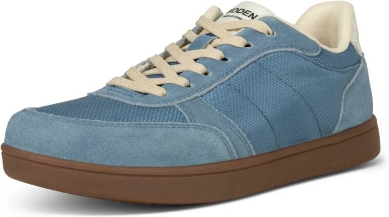 Woden Mesh Sneaker met Materialen Blue Dames