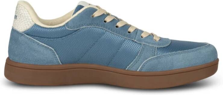 Woden Mesh Sneaker met Materialen Blue Dames