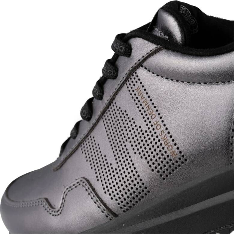 Woden Nora Metallic Sneaker Gray Dames