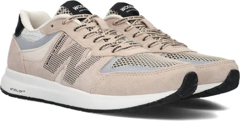 Woden Open Mesh Dames Sneakers Beige Multicolor Dames