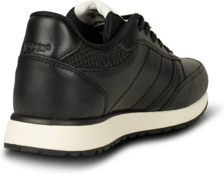 Woden Ronja Leren Sneaker Black Dames