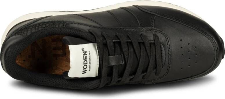 Woden Ronja Leren Sneaker Black Dames