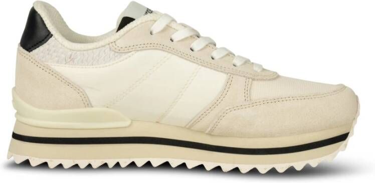 Woden Ronja Plateau Sneaker met Color-Blocked Details White Dames