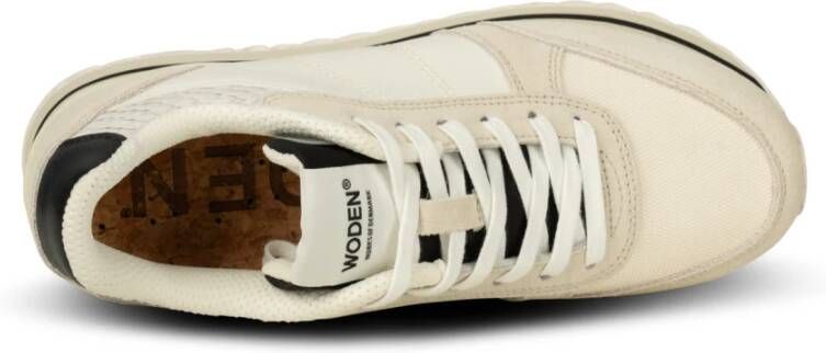 Woden Ronja Plateau Sneaker met Color-Blocked Details White Dames