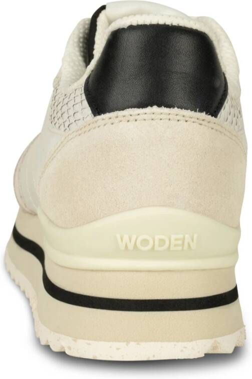 Woden Ronja Plateau Sneaker met Color-Blocked Details White Dames