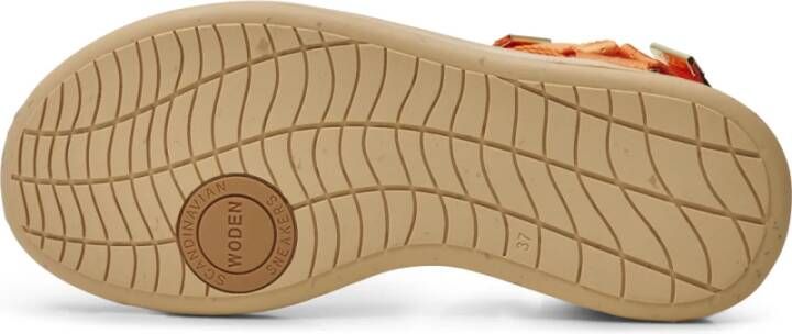 Woden Sandals Oranje Dames