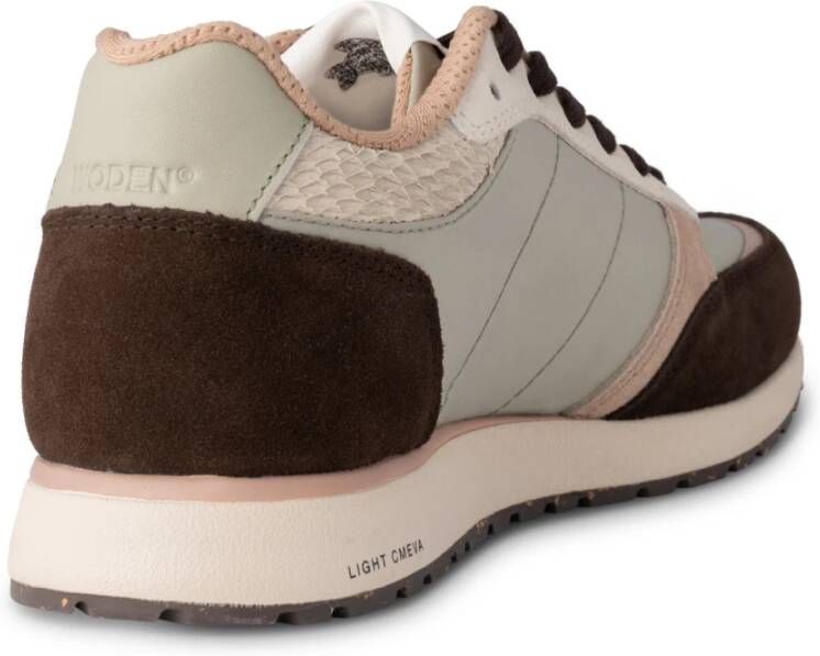 Woden Sportieve Elegante Ronja Runner Sneaker Beige Dames