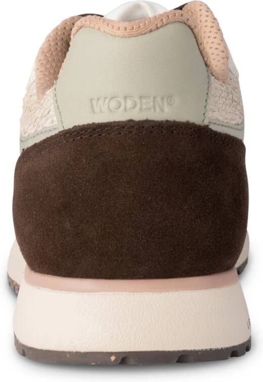 Woden Sportieve Elegante Ronja Runner Sneaker Beige Dames