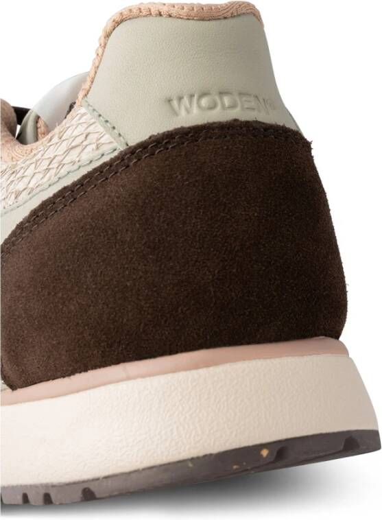 Woden Sportieve Elegante Ronja Runner Sneaker Beige Dames