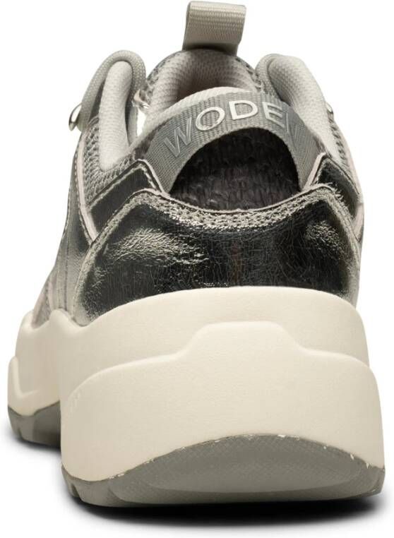 Woden Sportieve en Aantrekkelijke Sif Metallic Sneaker Gray Dames