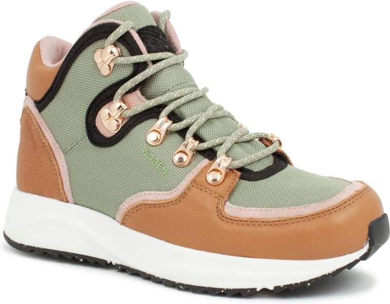 Woden Waterdichte Wandelsneaker Green Dames