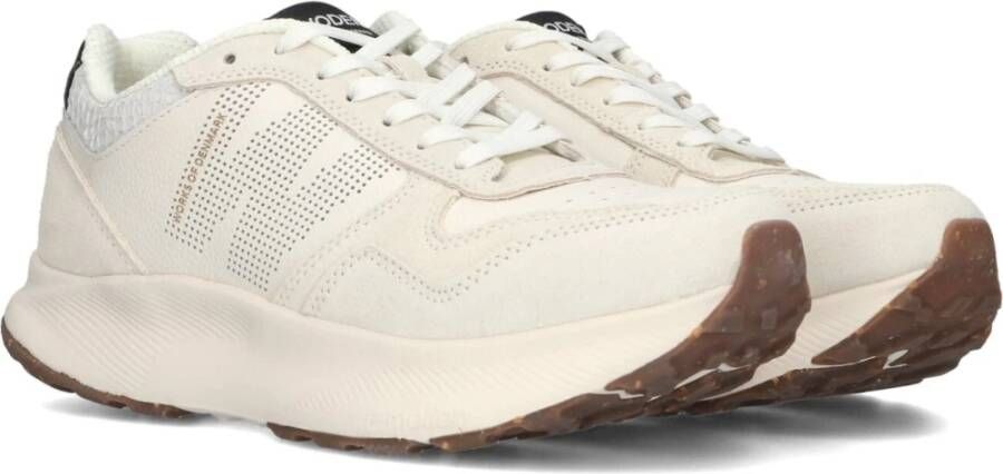 Woden Witte Leren Runner Sneakers White Dames