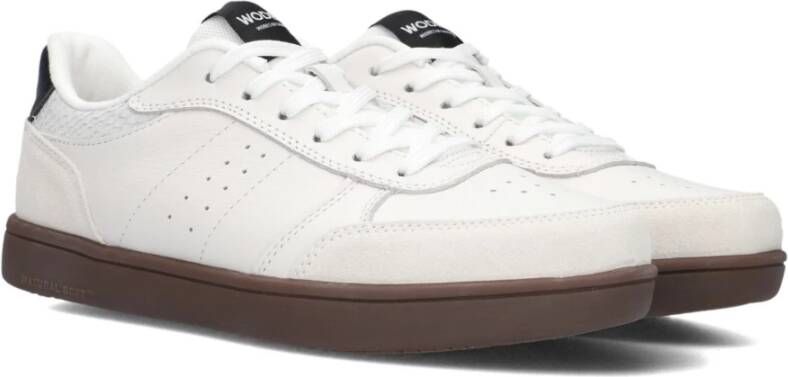 Woden Witte Leren Sneakers Bjork Mix White Dames