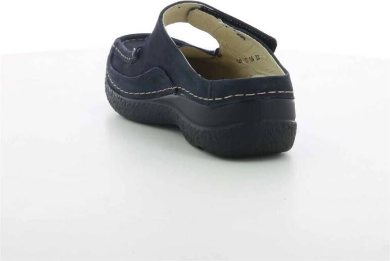 Wolky Damesschoenen Marine Roll Slipper W23 Blauw Dames