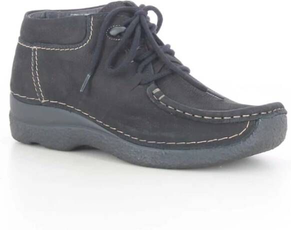 Wolky Zwarte Seamy Moc Damesschoenen Black Dames