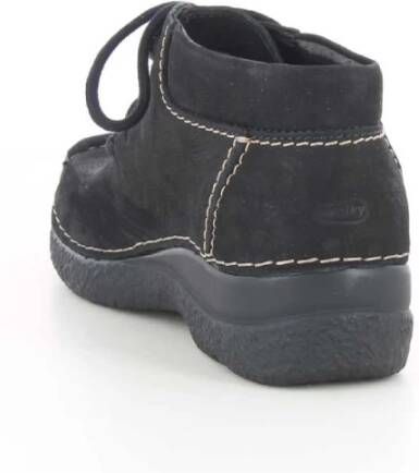 Wolky Zwarte Seamy Moc Damesschoenen Black Dames