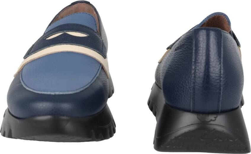 Wonders Blauwe Dames Loafers Blue Dames