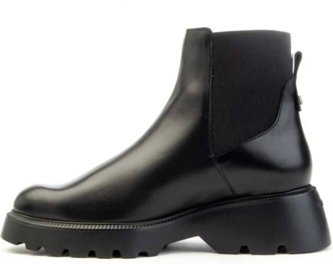 Wonders Zwarte Leren Chelsea Boot Beatles Black Dames