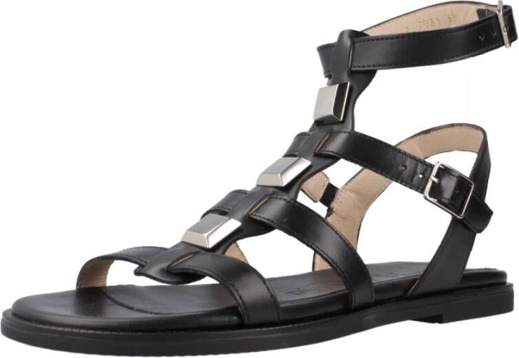 Wonders Flat Sandals Black Dames