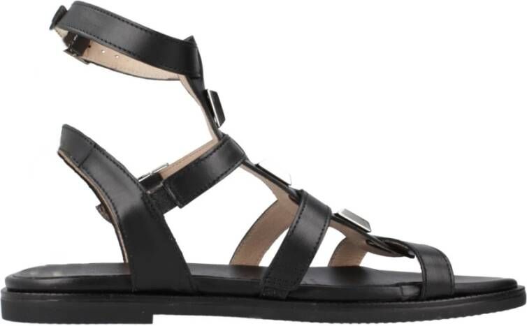 Wonders Flat Sandals Black Dames