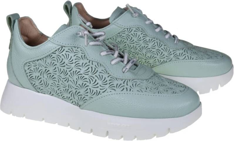 Wonders Geperforeerde zomer sneaker Blauw Blue Dames