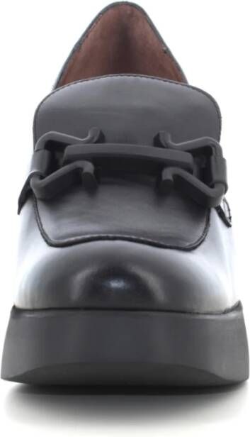 Wonders Klassieke Dames Loafer Hakken in Zwart Black Dames