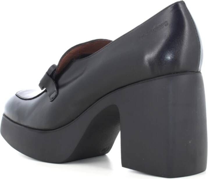 Wonders Klassieke Dames Loafer Hakken in Zwart Black Dames