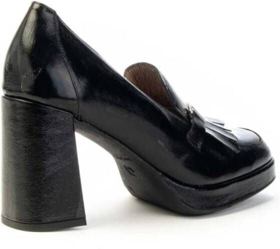 Wonders Leren Mocassin met Hak voor Vrouwen Black Dames