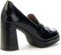 Wonders Leren Mocassin met Hak voor Vrouwen Black Dames - Thumbnail 3