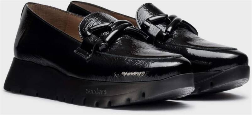 Wonders Mocasines Rose Negros Color: Negro Black Dames