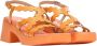 Wonders Oranje Lage Sandalen Comfort Elegantie Orange Dames - Thumbnail 3