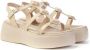 Wonders Plateau Sandaal Donna Leren Eva Zool Beige Dames - Thumbnail 2