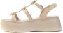 Wonders Plateau Sandaal Donna Leren Eva Zool Beige Dames - Thumbnail 4