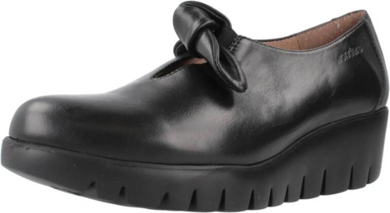 Wonders Platform Loafers Black Dames