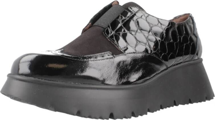 Wonders Platform Loafers Black Dames