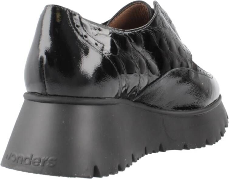 Wonders Platform Loafers Black Dames