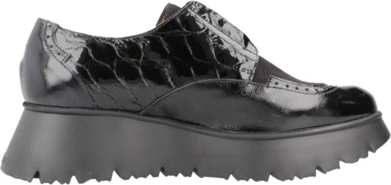 Wonders Platform Loafers Black Dames