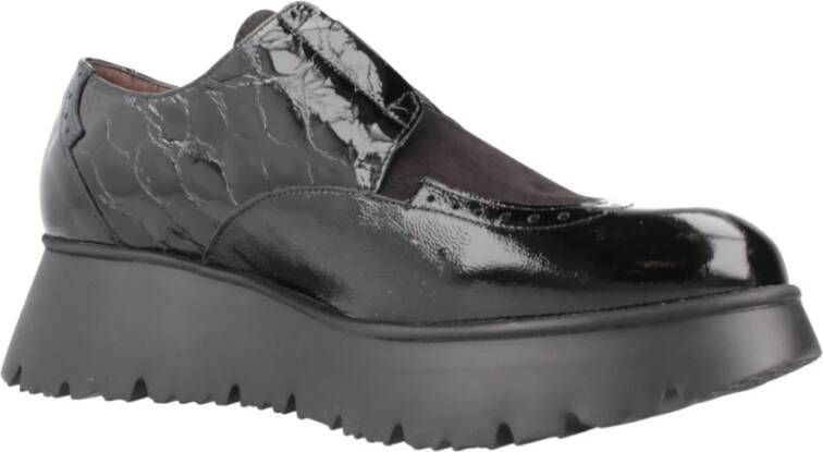 Wonders Platform Loafers Black Dames