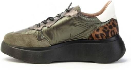 Wonders Sneakers van suède en stof voor dames Green Dames