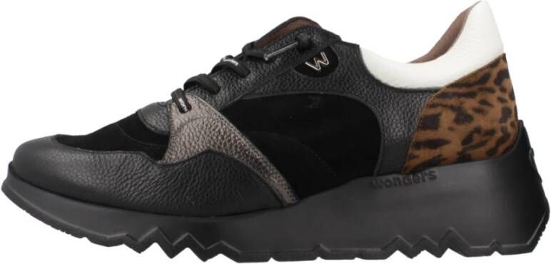 Wonders Sportieve Sneakers voor Actieve Levensstijl Black Dames