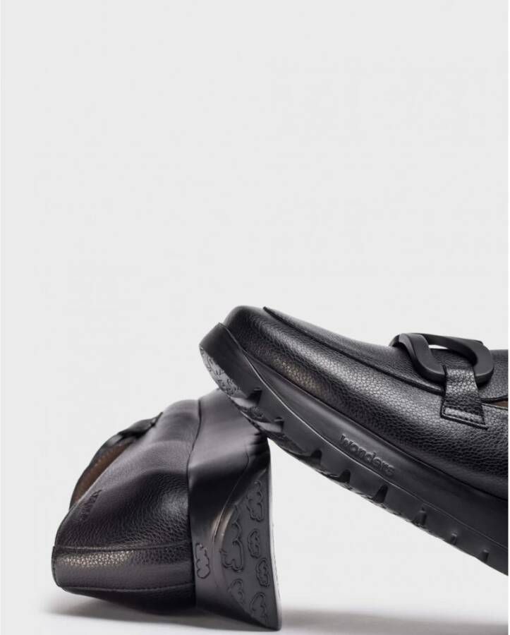 Wonders Stijlvolle Loafer met Comfortabele Fly-Zool Black Dames