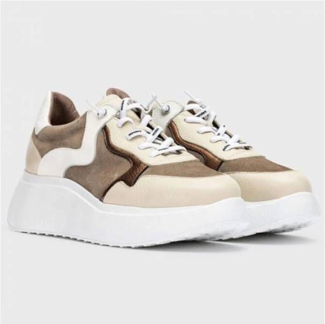 Wonders Stijlvolle Sneakers voor Mannen en Vrouwen Beige Dames